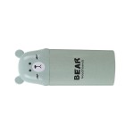 Toothbrush holder for travel, bear shape, green color, model B10G